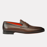 Men’s burgundy shiny leather Andrea tassel loafer